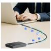LogiLink Kabel USB-C USB 3.2 Gen2x2 USB-C ® zástrčka 2.00 m černá s LED, 4K UHD, oboustranně zapojitelná zástrčka CU0444