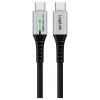 LogiLink Kabel USB-C USB 3.2 Gen2x2 USB-C ® zástrčka 2.00 m černá s LED, 4K UHD, oboustranně zapojitelná zástrčka CU0444