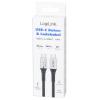 LogiLink Kabel USB-C USB 3.2 Gen2x2 USB-C ® zástrčka 1.50 m černá s LED, 4K UHD, oboustranně zapojitelná zástrčka CU0443