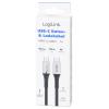 LogiLink Kabel USB-C USB 3.2 Gen2x2 USB-C ® zástrčka 2.00 m černá s LED, 4K UHD, oboustranně zapojitelná zástrčka CU0434