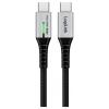 LogiLink Kabel USB-C USB 3.2 Gen2x2 USB-C ® zástrčka 2.00 m černá s LED, 4K UHD, oboustranně zapojitelná zástrčka CU0434