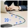 LogiLink Kabel USB-C USB 3.2 Gen2x2 USB-C ® zástrčka 0.50 m černá s LED, 4K UHD, oboustranně zapojitelná zástrčka CU0441