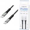 LogiLink Kabel USB-C USB 3.2 Gen2x2 USB-C ® zástrčka 0.50 m černá s LED, 4K UHD, oboustranně zapojitelná zástrčka CU0431
