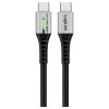 LogiLink Kabel USB-C USB 2.0 USB-C ® zástrčka 3.00 m černá s LED, oboustranně zapojitelná zástrčka CU0425