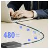 LogiLink Kabel USB-C USB 2.0 USB-C ® zástrčka 3.00 m černá s LED, oboustranně zapojitelná zástrčka CU0425