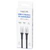 LogiLink Kabel USB-C USB 2.0 USB-C ® zástrčka 0.50 m černá s LED, oboustranně zapojitelná zástrčka CU0421