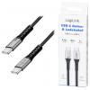 LogiLink Kabel USB-C USB 2.0 USB-C ® zástrčka 0.50 m černá s LED, oboustranně zapojitelná zástrčka CU0421