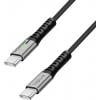 LogiLink Kabel USB-C USB 2.0 USB-C ® zástrčka 0.50 m černá s LED, oboustranně zapojitelná zástrčka CU0421