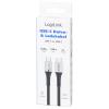 LogiLink Kabel USB-C USB 2.0 USB-C ® zástrčka 0.30 m černá s LED, oboustranně zapojitelná zástrčka CU0420