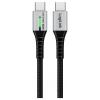 LogiLink Kabel USB-C USB 2.0 USB-C ® zástrčka 0.30 m černá s LED, oboustranně zapojitelná zástrčka CU0420