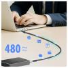 LogiLink Kabel USB-C USB 2.0 USB-C ® zástrčka 0.30 m černá s LED, oboustranně zapojitelná zástrčka CU0420