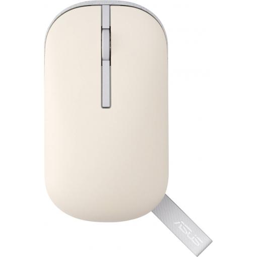 Asus ASUS MD100 Maus, beige optická myš, přenos bezdrátový, 3 tlačítko, 1600 dpi, vícebarevná