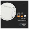 V-TAC 214862 VT-1807RD LED panel, třída F (A - G), SMD LED, pevně vestavěné LED, 18 W, bílá