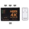 HDMI přepínač 3x HDMI 4K UH-301 s ovladačem, přijímač IR na kabelu