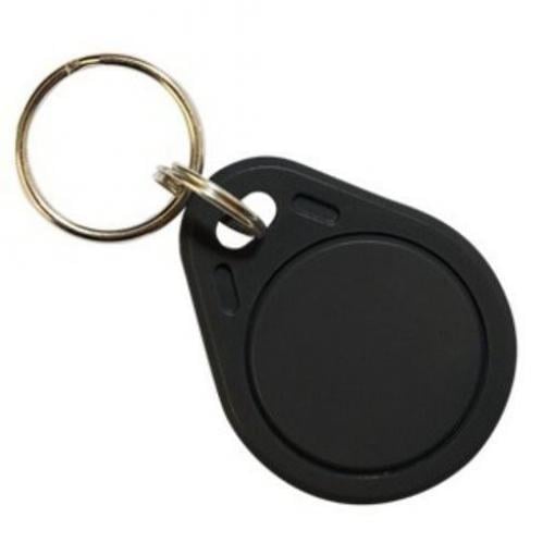 RFID přívěšek 13,56 MHz, přepisovatelný, NFC kompatibilní, černý