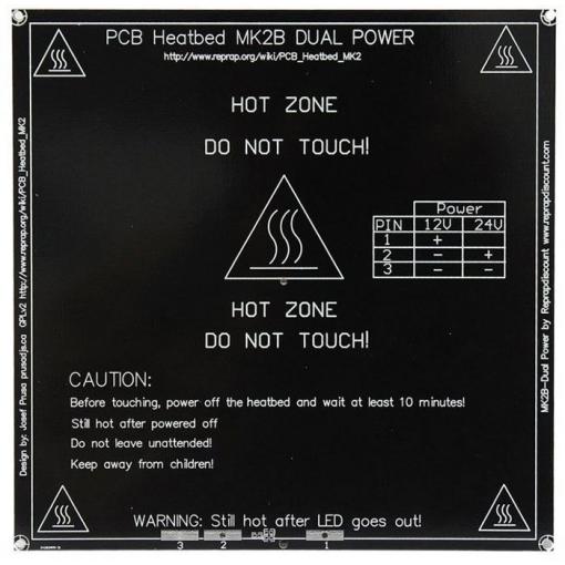 Topná podložka MK2B 214×214×1,5 mm, 12–24 V, 120 W
