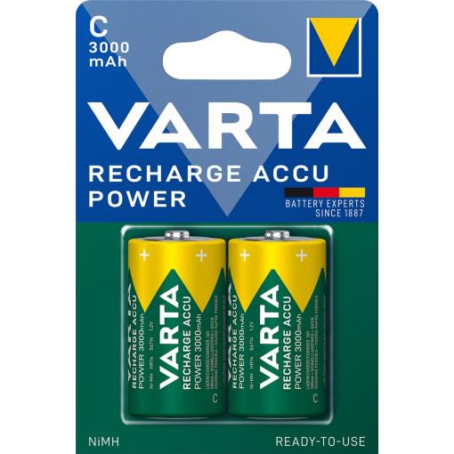 Nabíjecí baterie Varta R14 (C), 1,2 V / 3000 mAh, NiMH, 2 ks