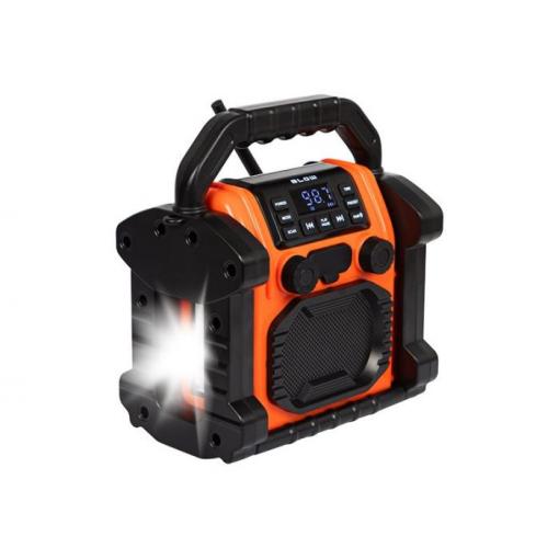 Přenosný stavební reproduktor BLOW, 20 W, Bluetooth, FM, IP55, USB-C