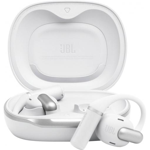 JBL Sense Pro TWS otevřená sluchátka Bez kabelu, Bluetooth® bílá Nabíjecí pouzdro, za uši, dotykové ovládání, voděodolná