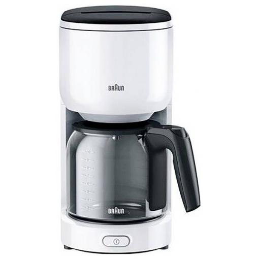 Braun Braun KF 3100 WH Filterkaffeemaschine - kávovar bílá připraví šálků najednou=10 s funkcí filtrování kávy