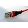 Kabel USB 2.0 A/Micro, 1 m, nylonový, červený