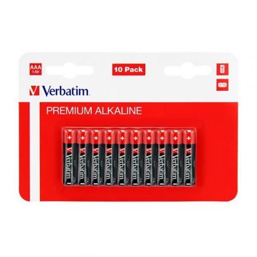 Baterie Verbatim AAA (LR03) 1,5 V alkalická, balení 10 ks