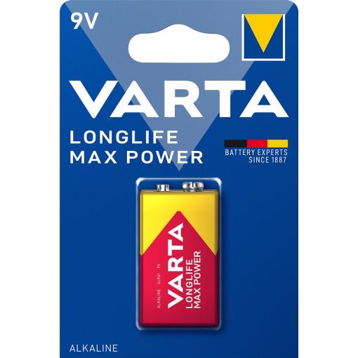 Baterie Varta 4722, 9V alk. Longlife MAX POWER
