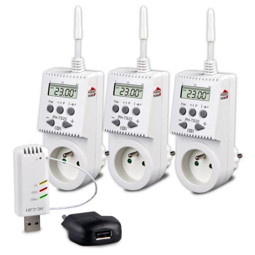 ELEKTROBOCK Home Control set s termo-zásuvkami HC-PH-TS20 SET3