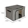 Organizér na lůžkoviny s rámem 100 l, 60 × 42 × 40 cm, černobílý