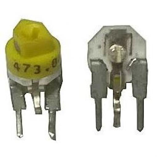 Trimr cermetový stojatý RM5×2,5 mm, 47 kΩ