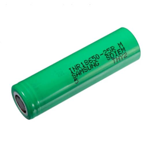 aku 3,7V/2500mAh 18650 Li-ion max.20A (bez el.ochrany)