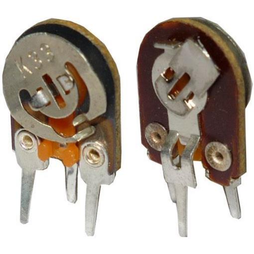 Trimr uhlíkový 680 Ω stojatý RM5×2,5 mm TP008