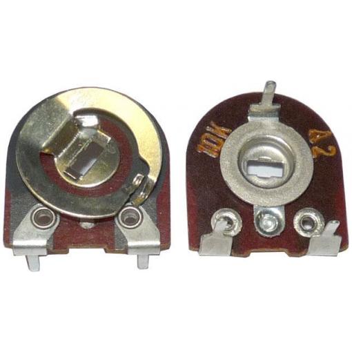 Trimr uhlíkový 47 kΩ TP042, ležatý, RM 10 × 12,5 mm