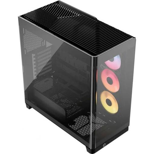 Corsair FRAME 4500X RS ARGB midi tower PC skříň černá boční okno, s větracími drážkami, integrované osvětlení, prachový filtr