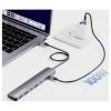 Manhattan 181167 USB Hub 4 + 3 porty USB-C®, USB-A USB 3.2 Gen2 10 GBit/s s konektorem USB C, s hliníkovým krytem Space Grau 7-Port 10G/5G USB-C / USB-A Hub