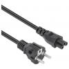 Manhattan napájecí kabel [1x IEC C5 spojka - 1x zástrčka s ochranným kontaktem] 3 m černá