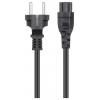 Manhattan napájecí kabel [1x IEC C5 spojka - 1x zástrčka s ochranným kontaktem] 3 m černá