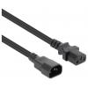 Manhattan napájecí kabel [1x IEC C13 zásuvka 10 A - 1x IEC zástrčka C14 10 A] 1 m černá