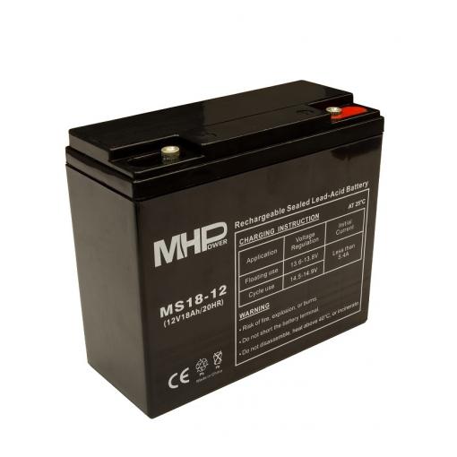 MHPower MS18-12 olověný akumulátor AGM 12V/18Ah, Terminál T1 - M6