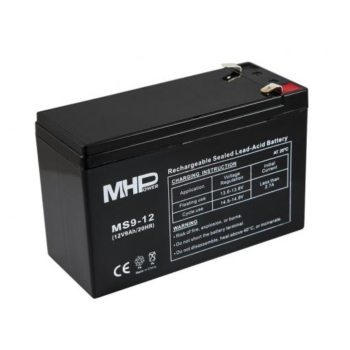 MHPower MS12-6 olověný akumulátor AGM 6V/12Ah, Faston F2 - 6,3mm