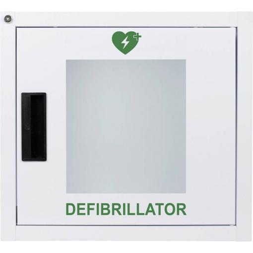 MEDX5 Universal Defibrillator (AED) Metallwandkasten für Innen, mit Alarm, weiß nástěnná schránka pro defibrilátory DEFI vnitřní s alarmem ocelový plech