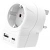 Skross 1.500283-E cestovní adaptér SKROSS - Länderstecker Europe to UK USB AC20PD weiß