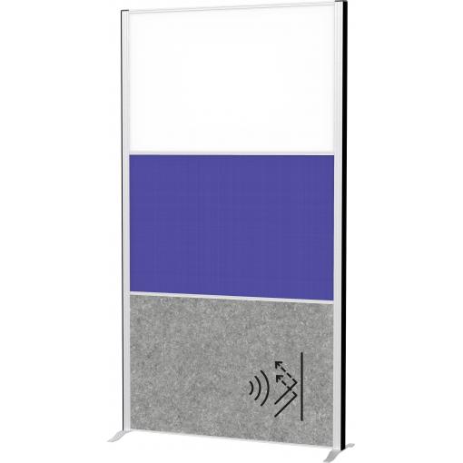 Maul nastavitelná stěna bílá, modrá, tmavě šedá kov, ocelový plech, fleece, textil 9651695