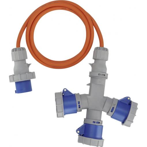 Brennenstuhl 1167670202 napájecí Kempingový prodlužovací CEE kabel, modrá, šedá, oranžová, 2 m