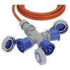 Brennenstuhl 1167670205 napájecí Kempingový prodlužovací CEE kabel, šedá, modrá, oranžová, 2 m