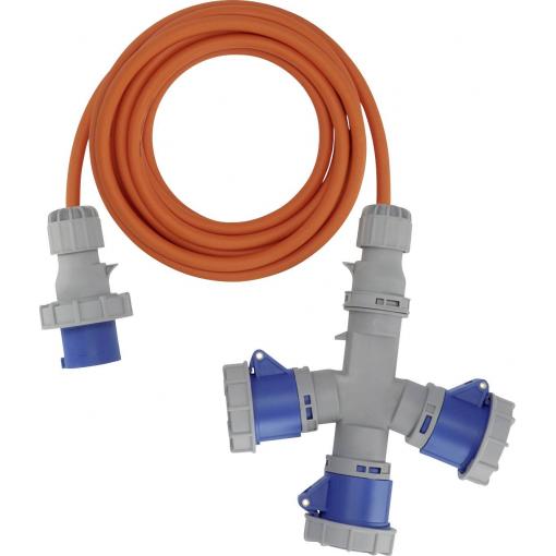 Brennenstuhl 1167670205 napájecí Kempingový prodlužovací CEE kabel, šedá, modrá, oranžová, 2 m