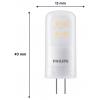 Philips 8720169300576 LED Energetická třída (EEK2021) F (A - G) G4 pinová objímka 2.1 W = 20 W teplá bílá (Ø x v) 1.5 cm x 40 mm 1 ks