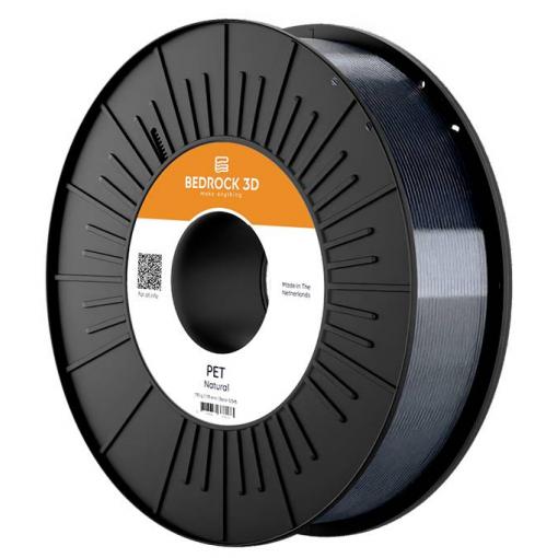 BEDROCK 3D Pet-0301a250 PET Natural 1.75 mm 2.500 g vlákno pro 3D tiskárny polyethylen (PET) 1.75 mm 2500 g přírodní 1 ks
