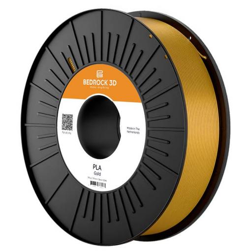 BEDROCK 3D PLA-0014b075 PLA Gold 2.85 mm 750 g vlákno pro 3D tiskárny PLA plast 2.85 mm 750 g zlatá 1 ks