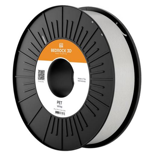 BEDROCK 3D Pet-0303b075 PET White 2.85 mm 750 g vlákno pro 3D tiskárny polyethylen (PET) 2.85 mm 750 g bílá 1 ks